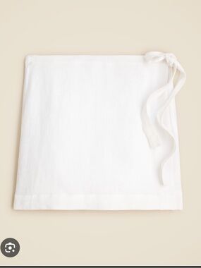 NWT J. Crew White Linen Mini Wrap Skirt